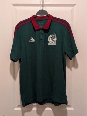 NWT Adidas DNA AEROREADY Mexico National Team Men's Polo Shirt